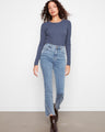 Full-length denim pants that combine fashion and function with their regular rise design for ultimate comfort. By Charlie B.