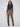 Copper metallic pants with slim fit and ankle-length cut, crafted from stretch twill for comfort and style by Charlie B.