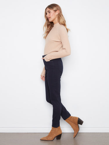Cropped length adds a modern touch to these versatile pants, ideal for any wardrobe. By Charlie B.