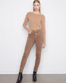 Slim leg pants featuring a zip fly and button closure, offering a sleek silhouette by Charlie B.