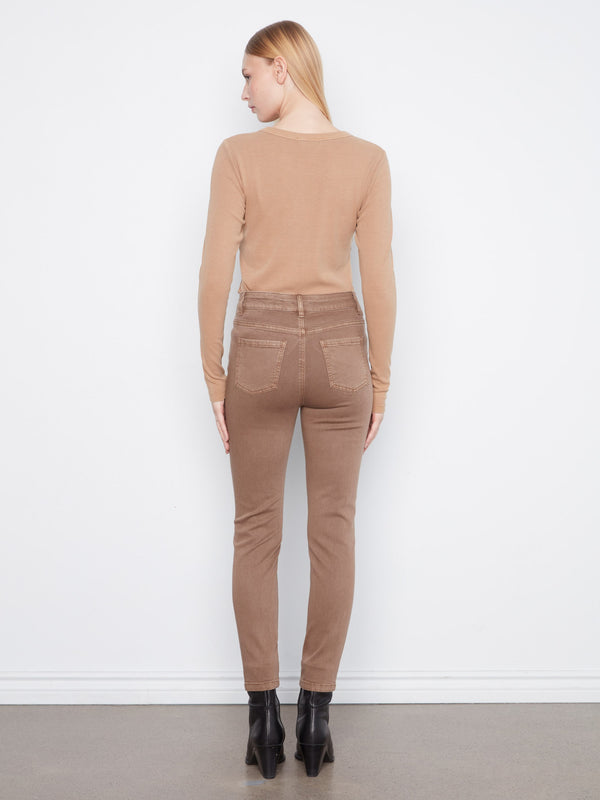 Slim Leg Twill Pants - Truffle