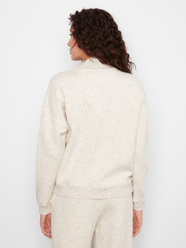 Ribbed hem provides a snug fit in this fashionable and relaxed mock neck top, crafted from a soft scuba material. By Charlie B.