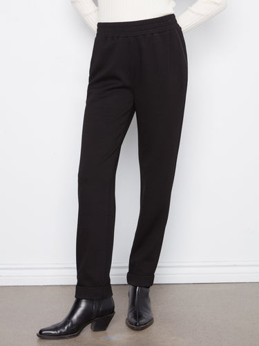 Experience comfort with these pants made from stretch fabric, ensuring ease of movement all day long. Designed by Charlie B.