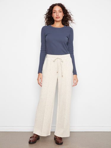 Chic front seam detail elevates the look of these versatile full length pants by Charlie B.