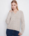 Sweater featuring a stylish notch neck, adding elegance to any outfit by Charlie B.
