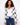 White crochet cardigan with crew neck and geometric patterns, perfect for layering by Charlie B.