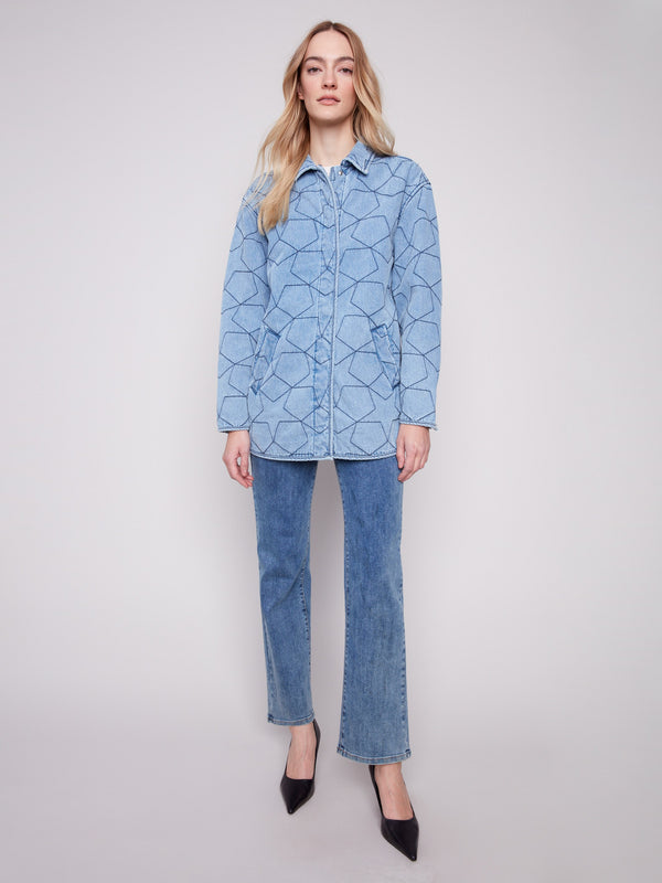 This stylish denim features adjustable cuffs for a customizable fit and added comfort by Charlie B.
