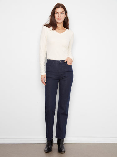 Featuring a classic five-pocket design, these jeans combine practicality with timeless appeal. Elevate your everyday look by Charlie B.
