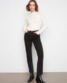 Straight-leg jeans with a hidden elastic waistband and stretch denim, perfect for everyday comfort by Charlie B.