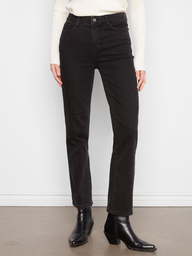 These jeans feature a regular rise and long length, ideal for pairing with boots or sneakers by Charlie B.