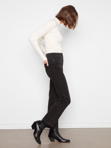 Crafted from stretch denim, these straight-leg jeans provide flexibility and ease of movement by Charlie B.