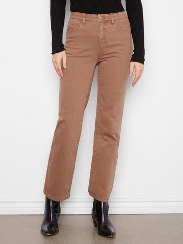 Experience comfort with the hidden elastic waistband in these stylish pants, ensuring a perfect fit all day long. By Charlie B.