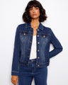Denim jacket with a classic shirt collar, offering a timeless style. Perfect for casual outings. By Charlie B.