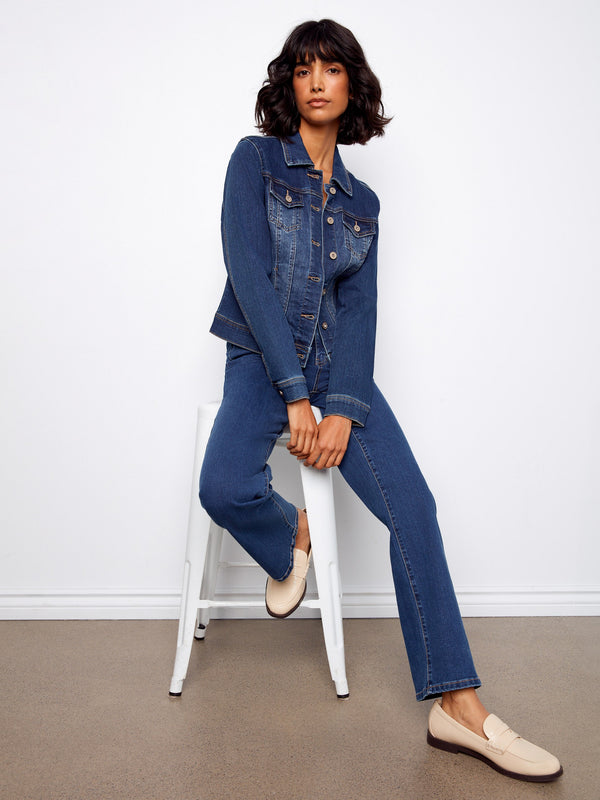 Designed with button-flap patch pockets, this piece is both practical and chic for daily wear or special outings. By Charlie B.