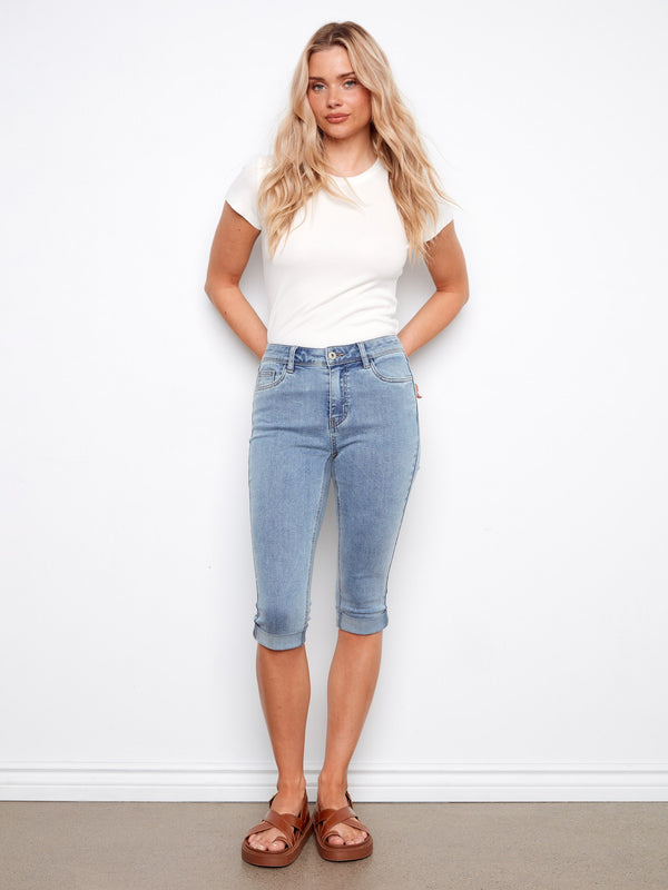 These versatile five-pocket design jeans are crafted to enhance any casual look effortlessly by Charlie B.