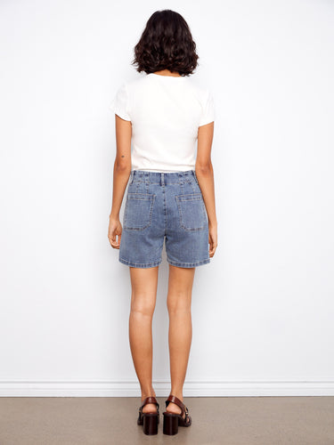 With their regular rise and comfortable fit, these denim shorts are perfect for pairing with any top or shoes in your closet. By Charlie B.