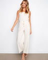 These pants feature a wide leg fit, offering a relaxed and stylish silhouette for any occasion by Charlie B.