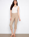 These pants feature a slim leg design, perfect for a chic and modern look. Made with attention to detail by Charlie B.