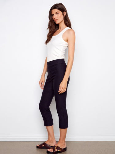 Designed with a regular rise, these capri pants offer a flattering fit for any casual outfit. By Charlie B.