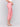 Cropped length slim-leg capri pants in watermelon hue by Charlie B.