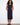 Navy striped sleeveless sweater dress featuring a classic crew neckline, crafted from soft 100% cotton by Charlie B.