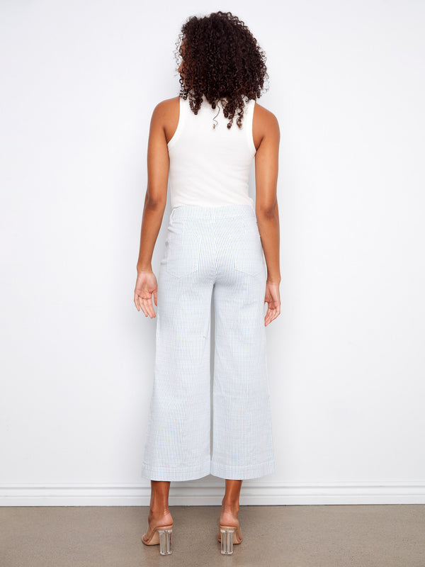 These pants are made from soft stretch twill fabric, offering both comfort and a fashionable cropped length by Charlie B.
