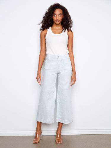 Enjoy the practicality of front patch pockets on these stylish flare fit pants, ideal for adding flair to your wardrobe by Charlie B.
