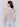 Crew neckline white top featuring navy stripes by Charlie B.