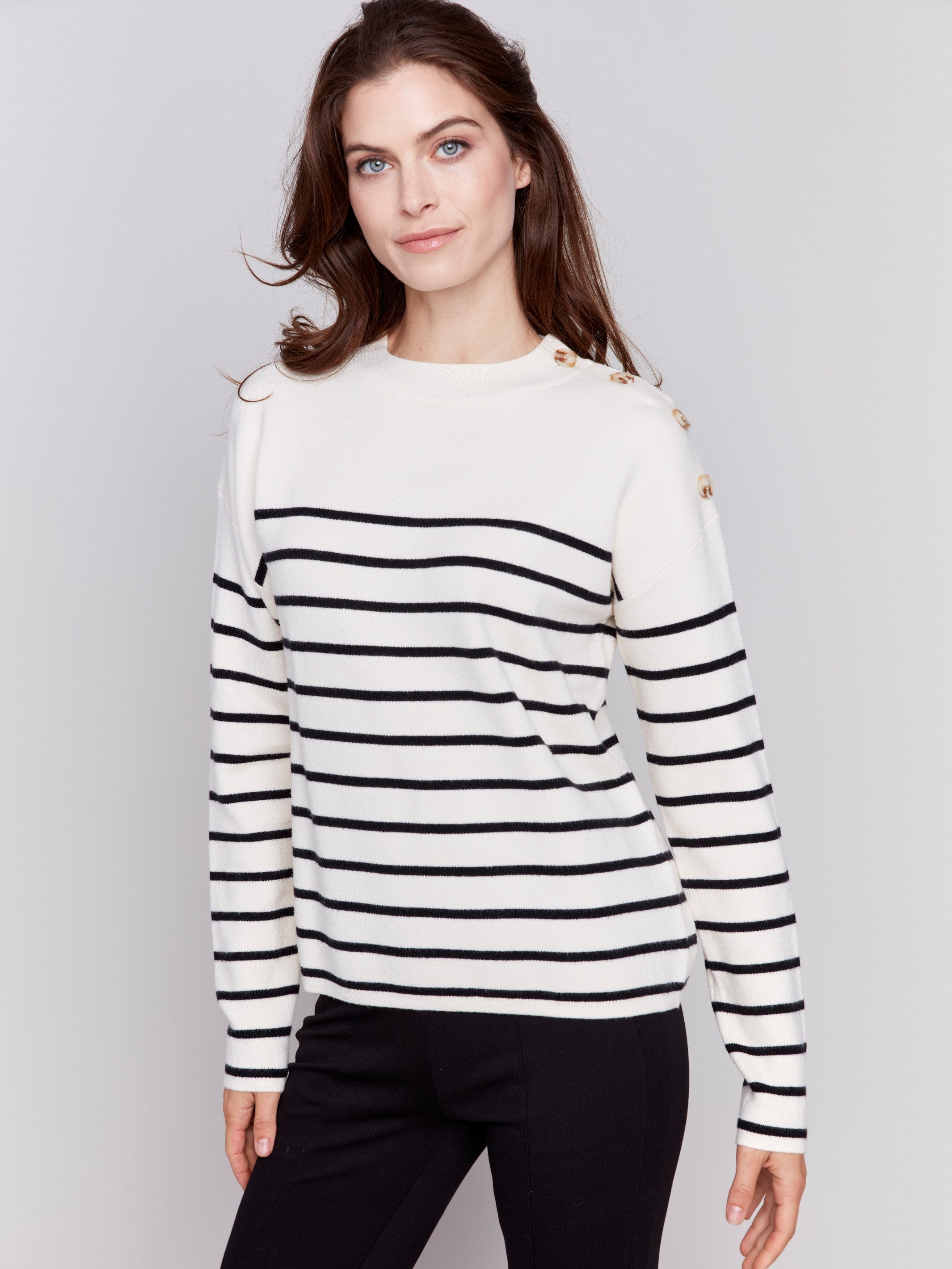 Charlie B Love Sweater Ecru