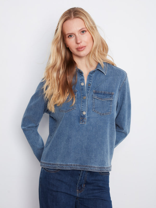 Tencel Denim Shirt - Medium Blue