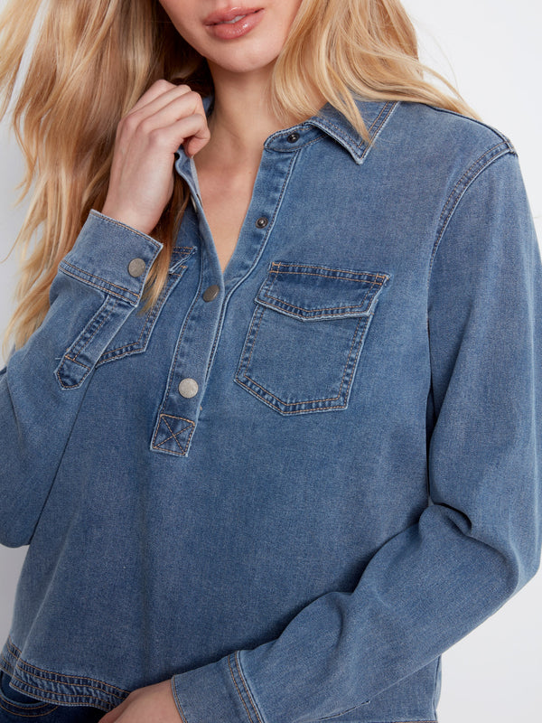 Tencel Denim Shirt - Medium Blue