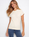 This semi-fitted top offers a stylish crew neck design, perfect for any casual outing. Made with high-quality materials by Charlie B.