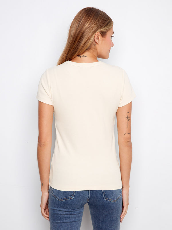 A timeless crew neck design enhances the appeal of this semi-fitted shirt, making it a must-have in any closet. By Charlie B.