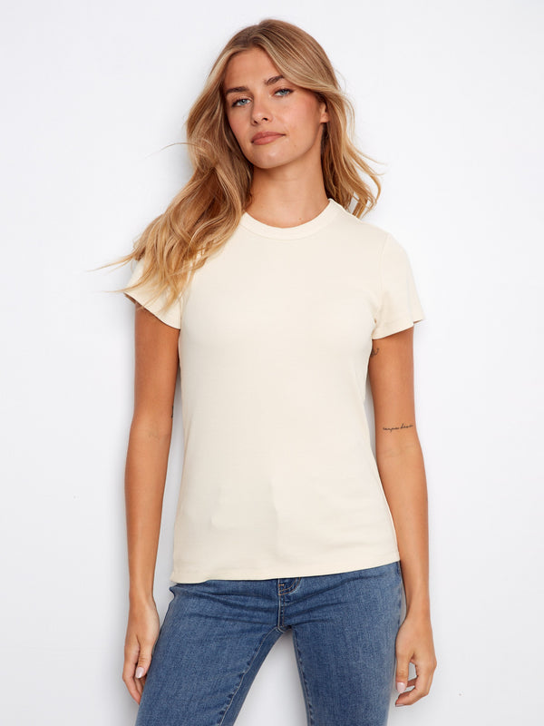 Designed with a focus on comfort and style, this semi-fitted tee features a classic crew neck cut. A staple piece by Charlie B.