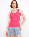 This vibrant pink tank top features a scoop neckline, ideal for casual outings. The design is both stylish and comfortable by Charlie B.