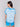 Rounded hem azure top with a stylish design by Charlie B.