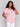 Pink and orange dolman top with a round neckline by Charlie B.