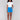 Coastal blue shorts with front patch pockets and belt loops by Charlie B.