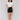 Black twill shorts with front & back patch pockets, stretch fabric by Charlie B.