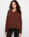 Cozy sweater featuring a stylish V-neckline, perfect for layering and adding elegance to any outfit. By Charlie B.