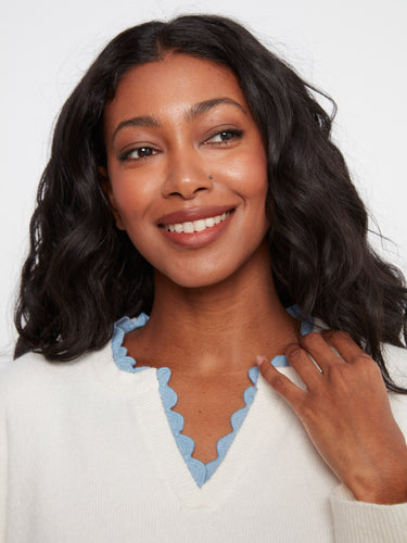Long sleeves provide warmth and style in this versatile sweater, great for any season. By Charlie B.