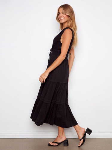 With a maxi length, this dress provides graceful coverage and an elongated look by Charlie B.