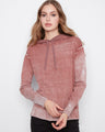 This hoodie features a washed effect, adding a unique texture to its design, perfect for casual outings by Charlie B.