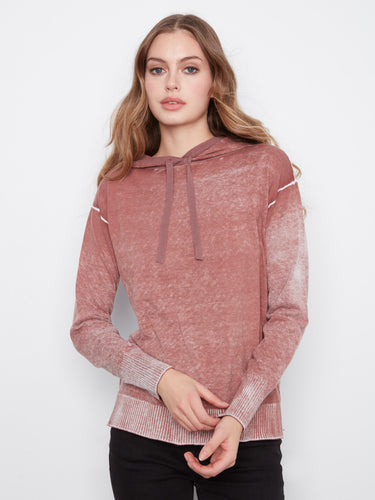 This hoodie features a washed effect, adding a unique texture to its design, perfect for casual outings by Charlie B.
