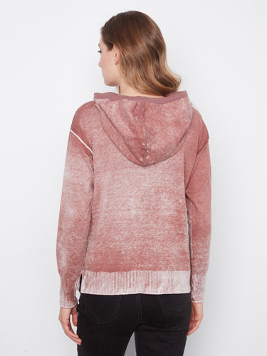 Side slits add a modern touch to the classic design of this 100% cotton hoodie by Charlie B.