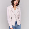 Jacket featuring a lapel notch collar and stylish design by Charlie B.
