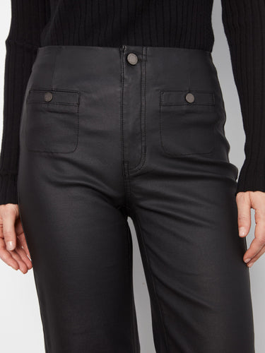 The front welt pockets add a practical touch to these fashionable ankle-length pants, perfect for everyday wear by Charlie B.