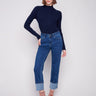 Indigo jeans with a straight fit and regular rise, crafted in stretch denim for comfort by Charlie B.