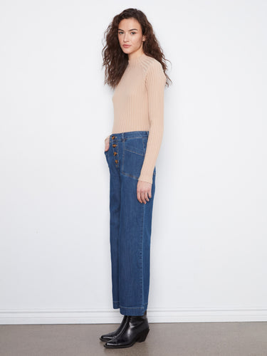 Showcasing stretch denim for comfort and flexibility, these jeans are ideal for all-day wear by Charlie B.