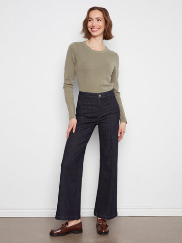 Enjoy the comfort of stretch denim in these regular rise jeans, perfect for everyday wear by Charlie B.